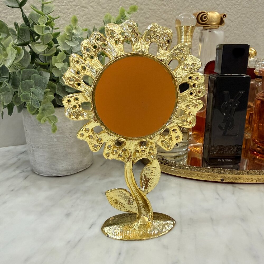🍓Reserved 🍓1970's Flower Earring Holder with Mirror - Picture 7 of 10